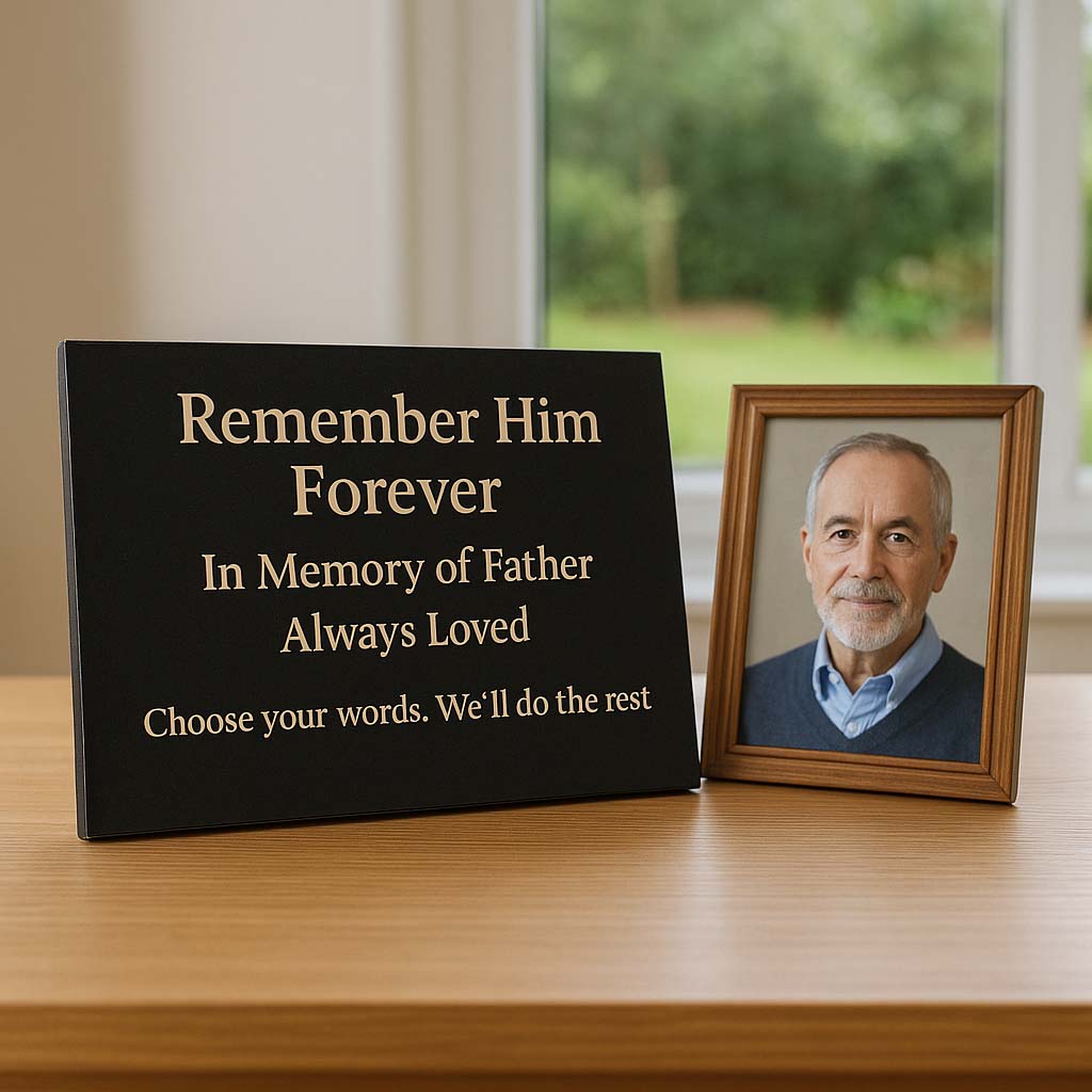Personalised Granite Memorial Plaque with Stand - Built To Last Forever