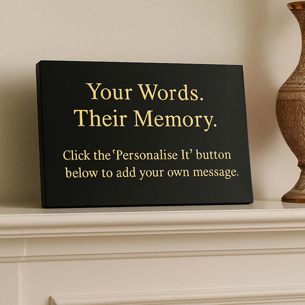 Personalised Granite Memorial Plaque with Stand - Built To Last Forever Polish